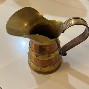 R. Martinez Mexican Brass & Copper pitcher / 4.5 inches tall